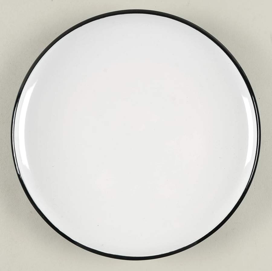 Kobenstyle (Black Outside and Bottom, White Inside Salad Plate by Dansk-1