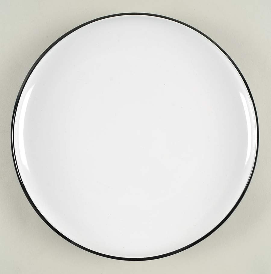 Kobenstyle (Black Outside and Bottom, White Inside Dinner Plate by Dansk-1