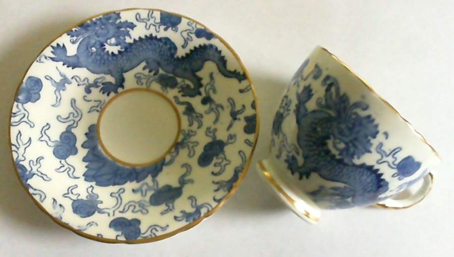 1940 Footed Cup & Saucer Set by Delphine-1