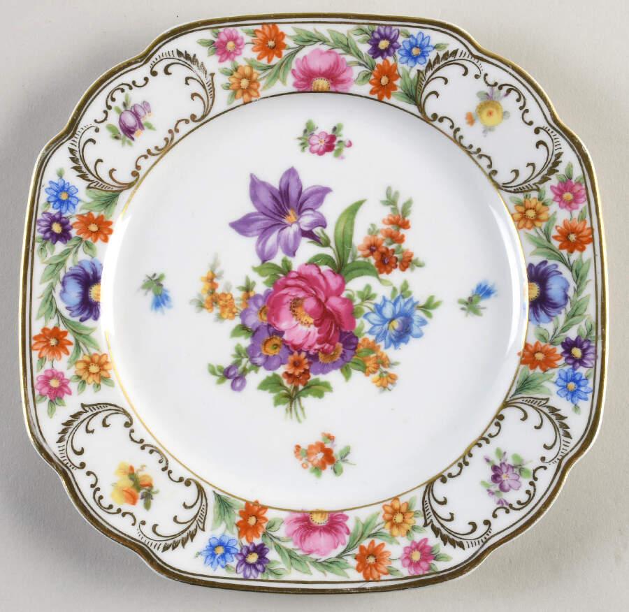 DRE140 Square Salad Plate by Dresden (German)-1