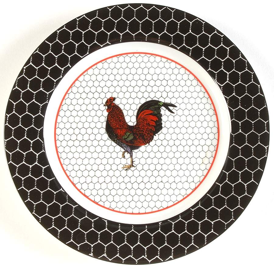 Chicken Coop Salad Plate by Department 56-1
