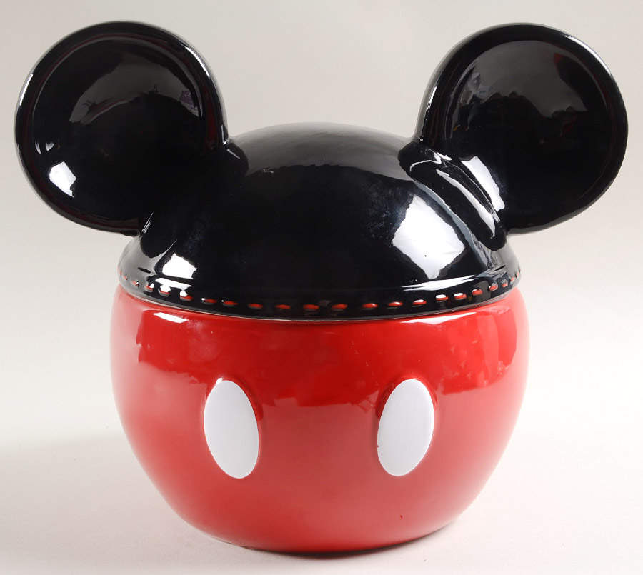 All Over Mickey & Minnie Figural Cookie Jar & Lid by Zrike-1