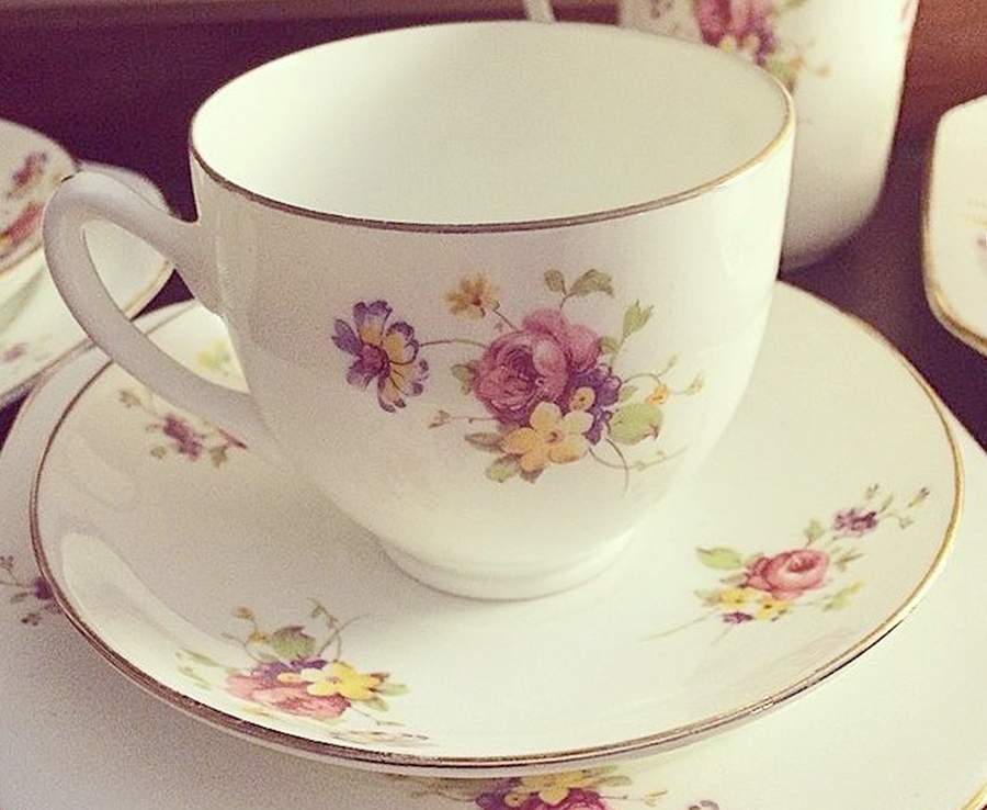 DUC84 Flat Cup & Saucer Set by Duchess-1