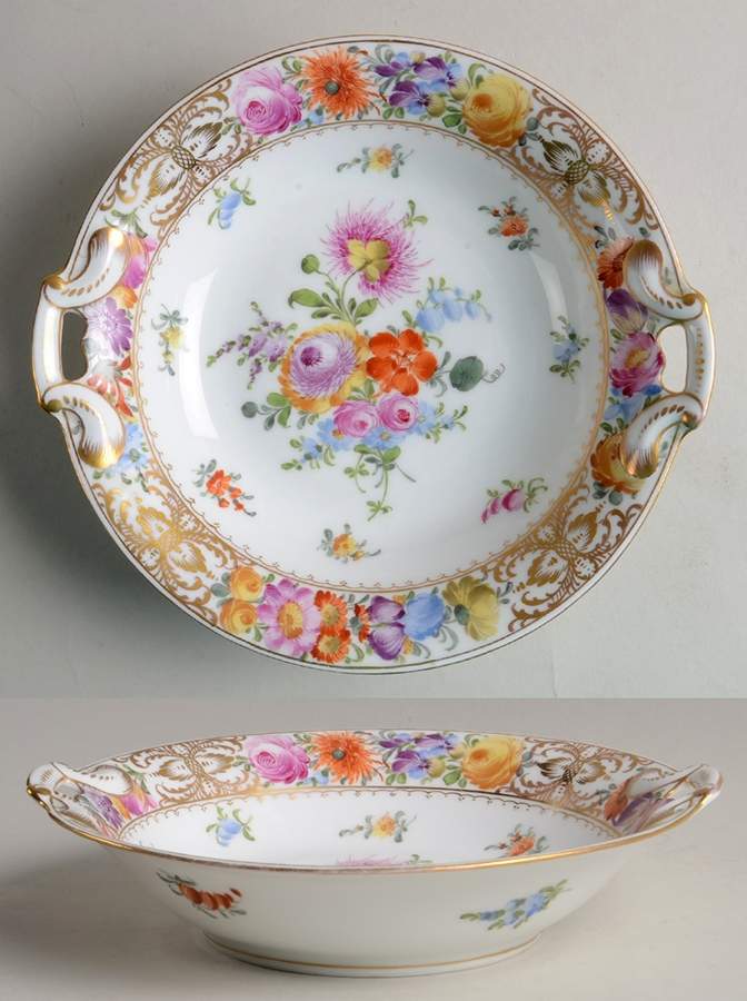 DRE145 9" Round Vegetable Bowl by Dresden (German)-1
