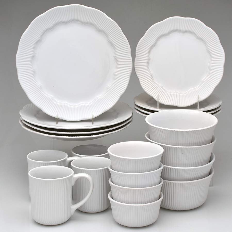 Serendra White 20 Piece Set by David Tutera-1
