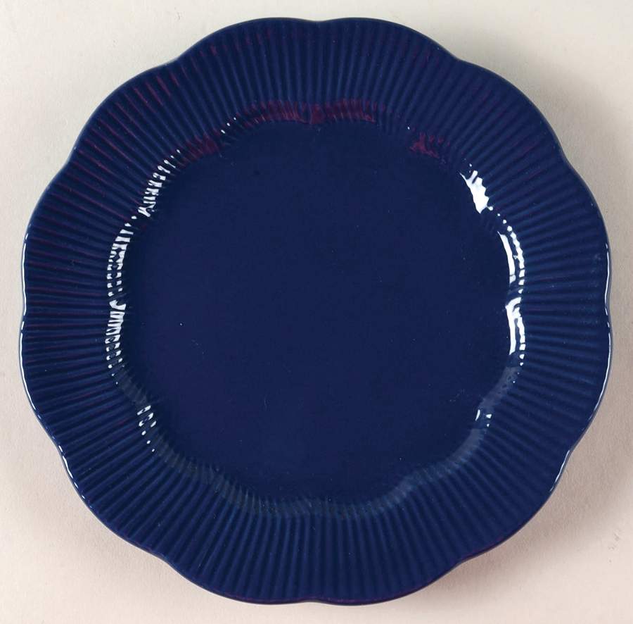 Serendra Cobalt Blue Salad/Dessert Plate by David Tutera-1