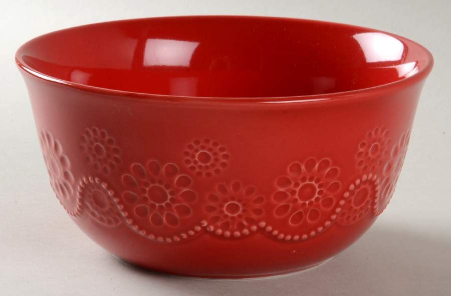 Tatiana Red Soup/Cereal Bowl by David Tutera-1
