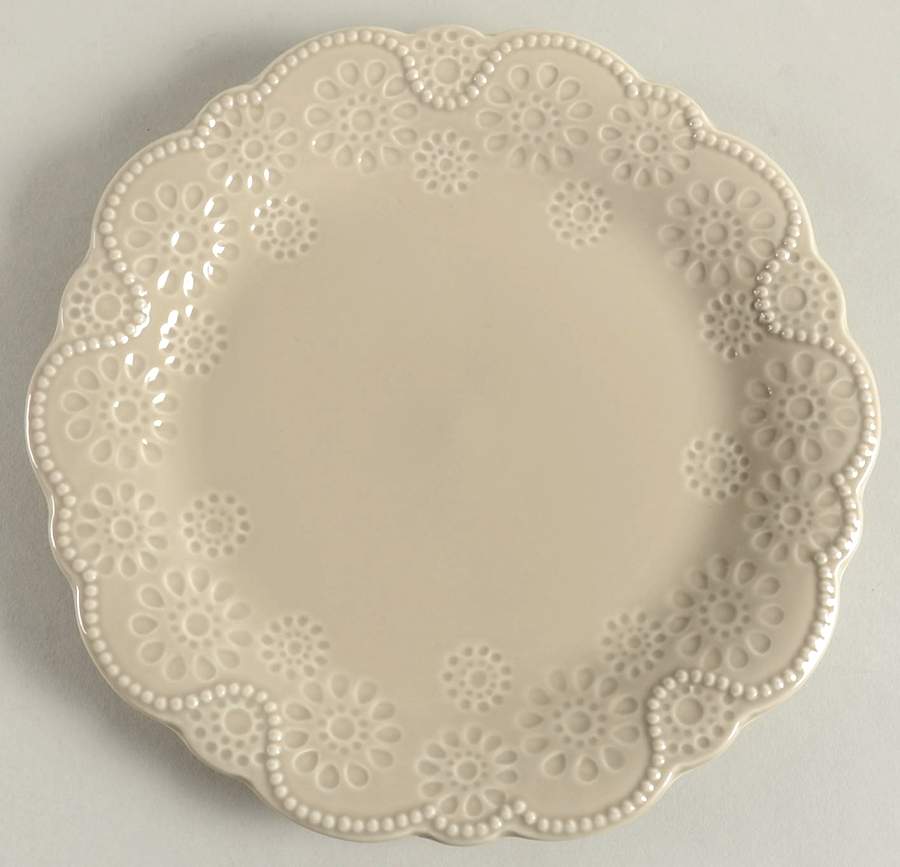 Tatiana Cream Salad/Dessert Plate by David Tutera-1