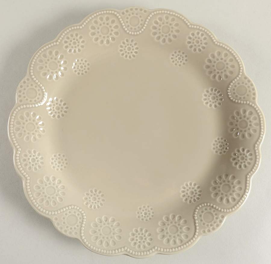 Tatiana Cream Dinner Plate by David Tutera-1