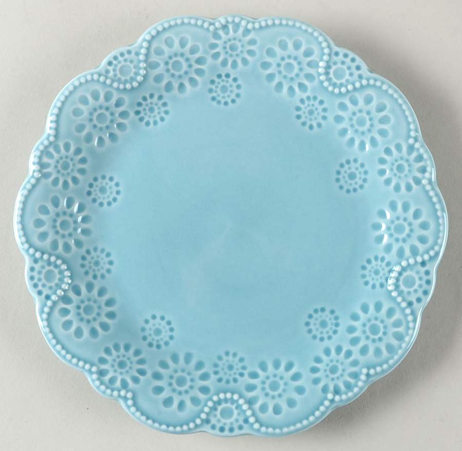 Tatiana Turquoise Salad/Dessert Plate by David Tutera-1