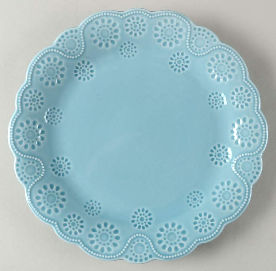 Tatiana Turquoise Dinner Plate by David Tutera-1