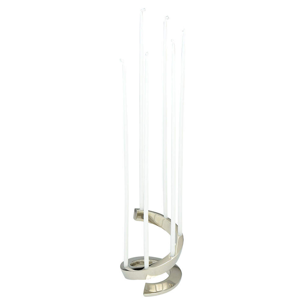 Design with Light 6 Hole Spiral Candleholder with Tapers by Dansk-1