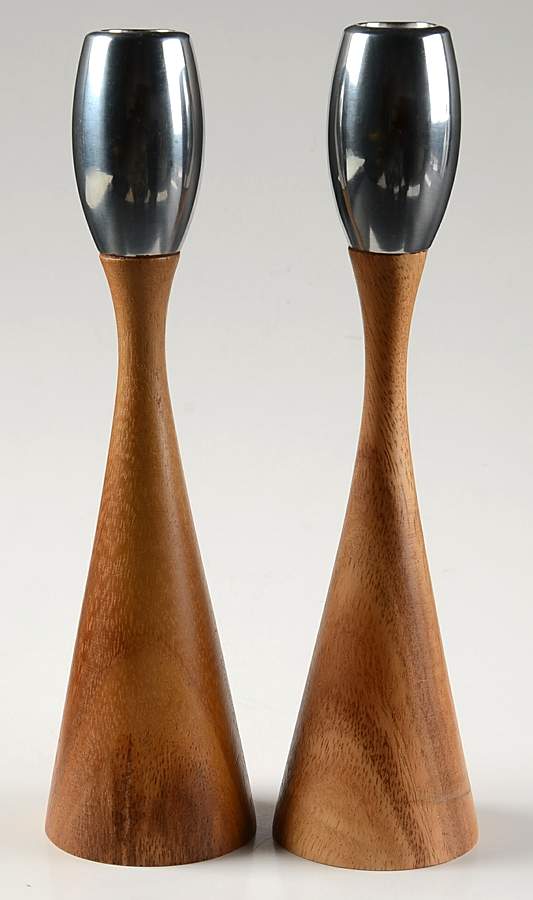 Design with Light 10" Candlestick - Set of 2 by Dansk-1