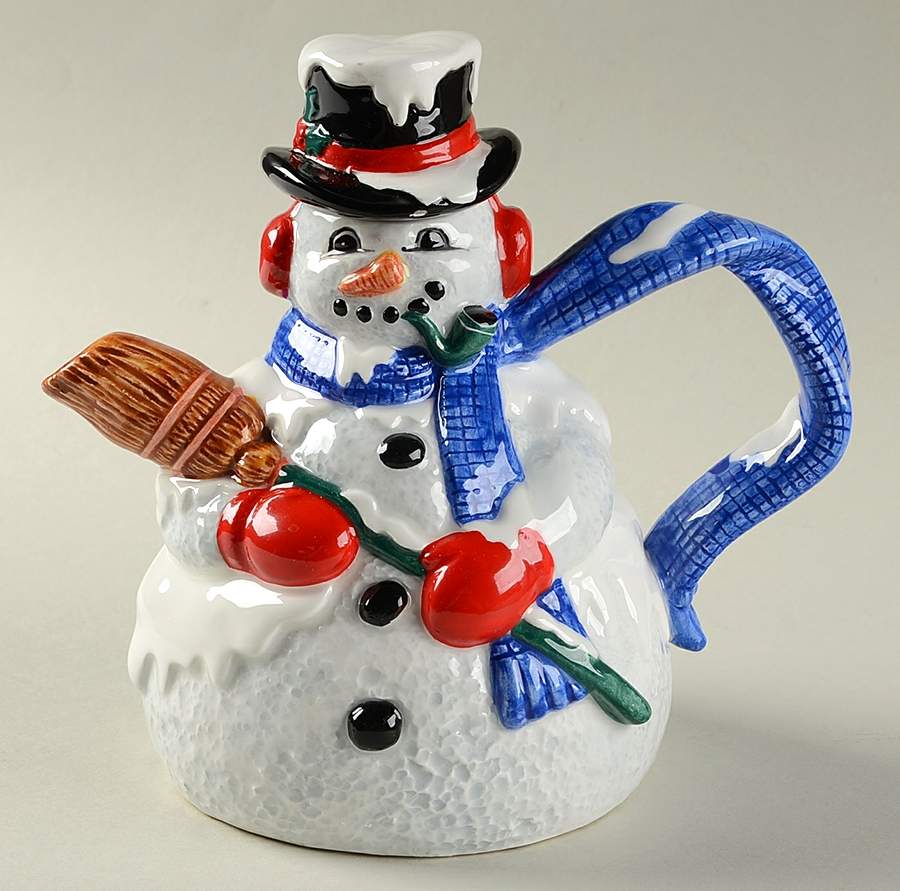 Snowflake the Snowman Figural Teapot & Lid by Department 56-1