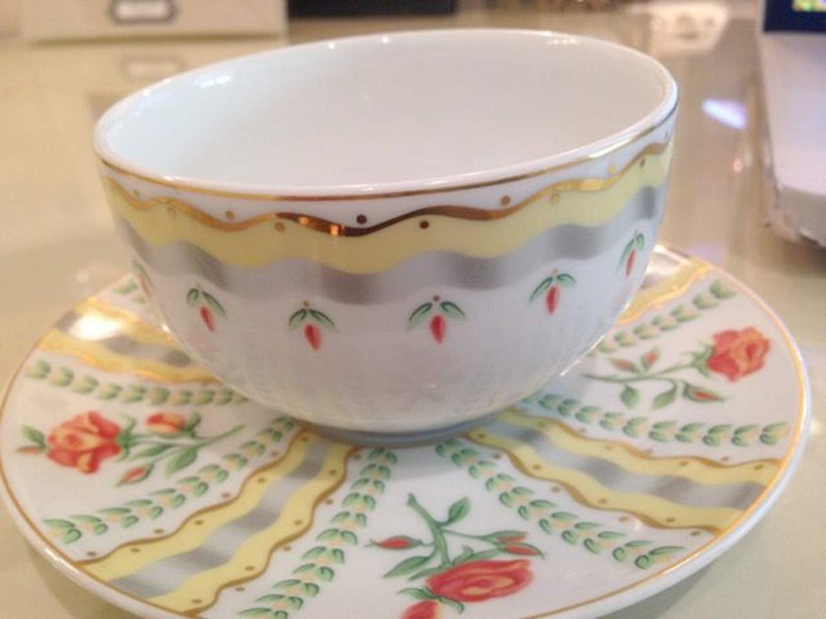 Creation Flat Cup & Saucer Set by Yves Deshoulieres-1