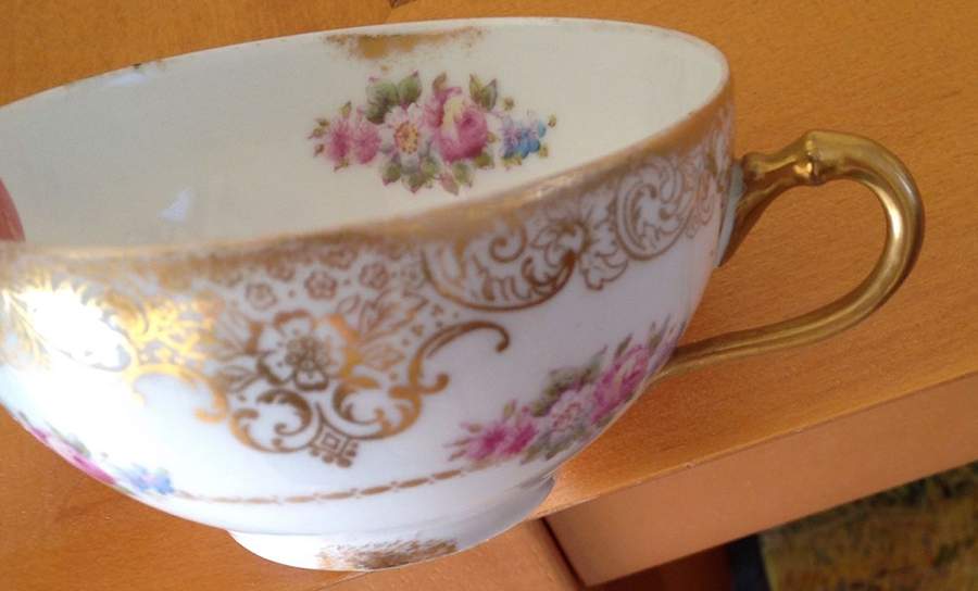 DMT65 Footed Cup & Saucer Set by G Demartine-1