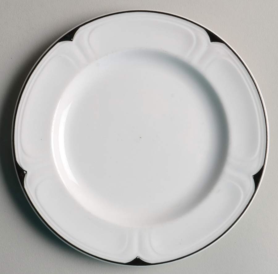 Delta Black (Not Gold Accents) Bread & Butter Plate by Dudson-1