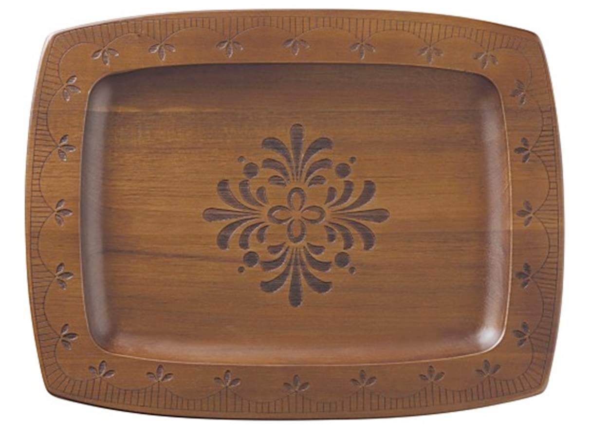 Northern Indigo 13" Rectangular Wood Tray by Dansk-1