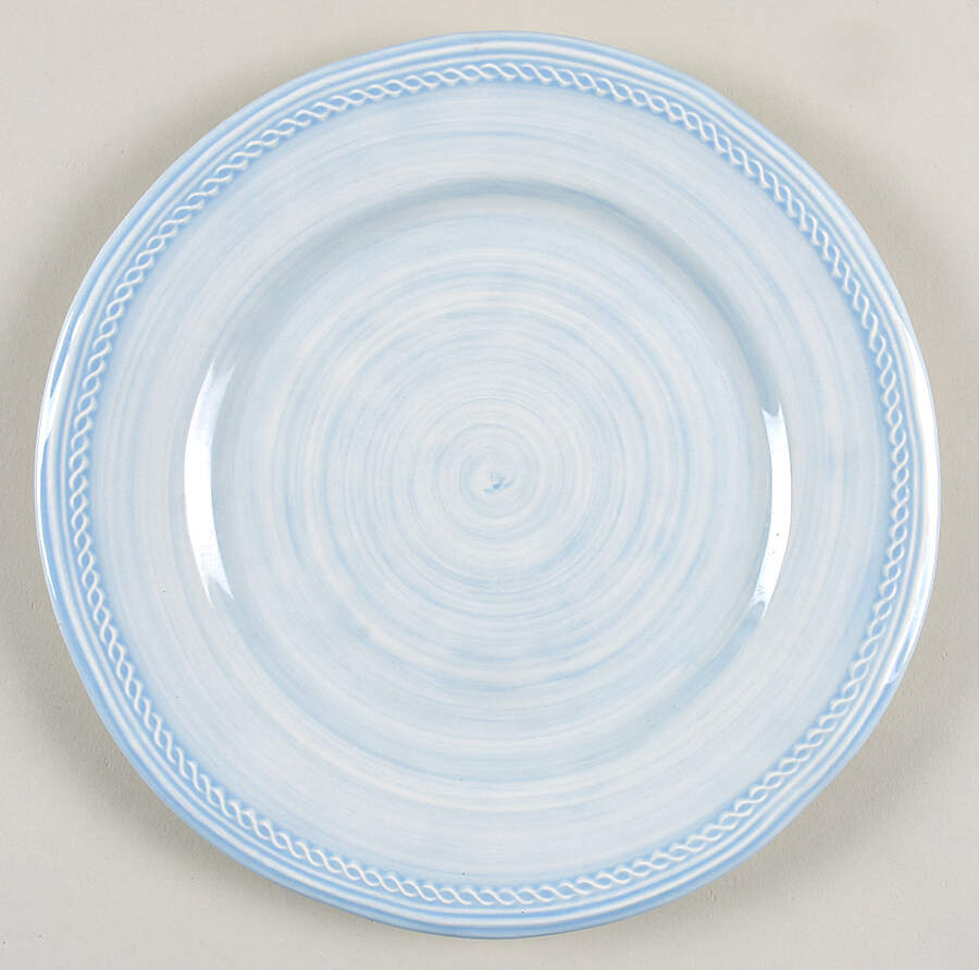Rope Embossed Light Blue Salad Plate by Daniel Cremieux-1