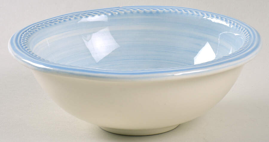 Rope Embossed Light Blue Soup/Cereal Bowl by Daniel Cremieux-1