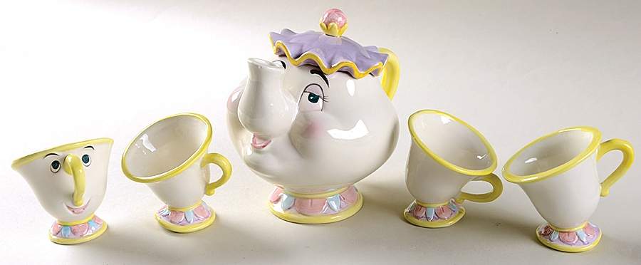 Beauty and the Beast Giftware (6 Piece) Child's Tea Set by Disney-1
