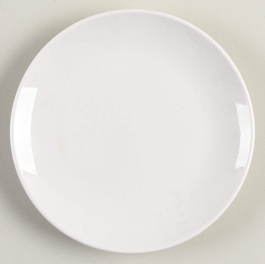Porcelain Whiteware Canape Plate by Denmark Tools for Cooks-1