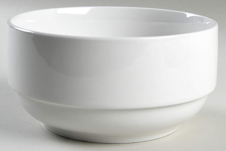 Porcelain Whiteware Stacking Soup/Cereal Bowl by Denmark Tools for Cooks-1