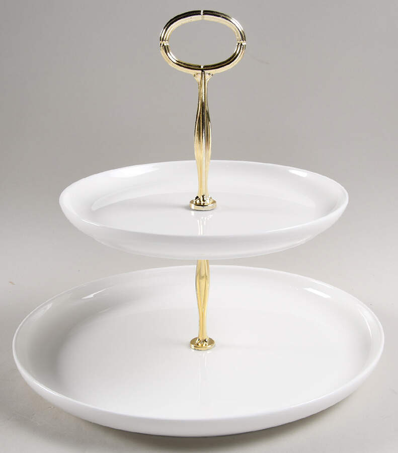 Ingram 6 5/8"-10"  2 Tiered Serving Tray (Dp, Sp) HC by Dansk-1