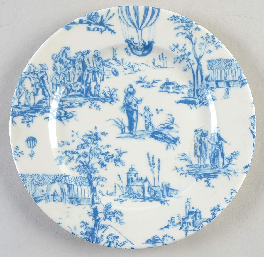 Heloise Blue Salad Plate by Yves Deshoulieres-1