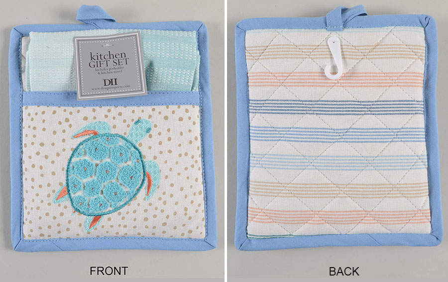 Table Linens & Accessories Cloth Dish Towel & Potholder Set by Design Imports-1