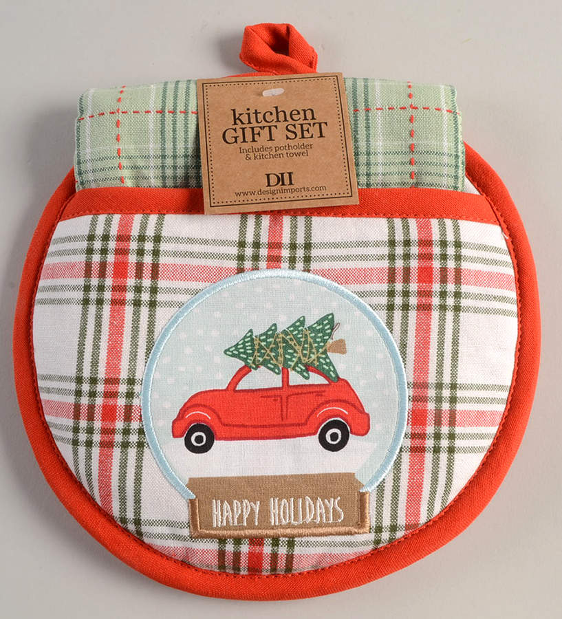 Table Linens & Accessories Cloth Dish Towel & Potholder Set by Design Imports-1