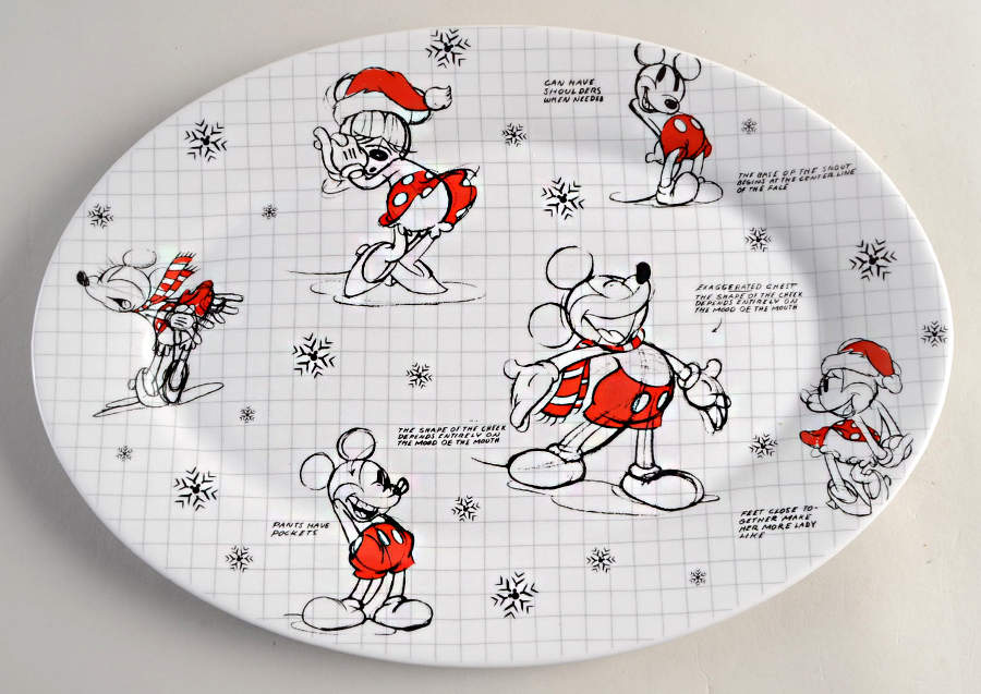 Christmas Sketchbook 14" Oval Serving Platter by Zrike-1