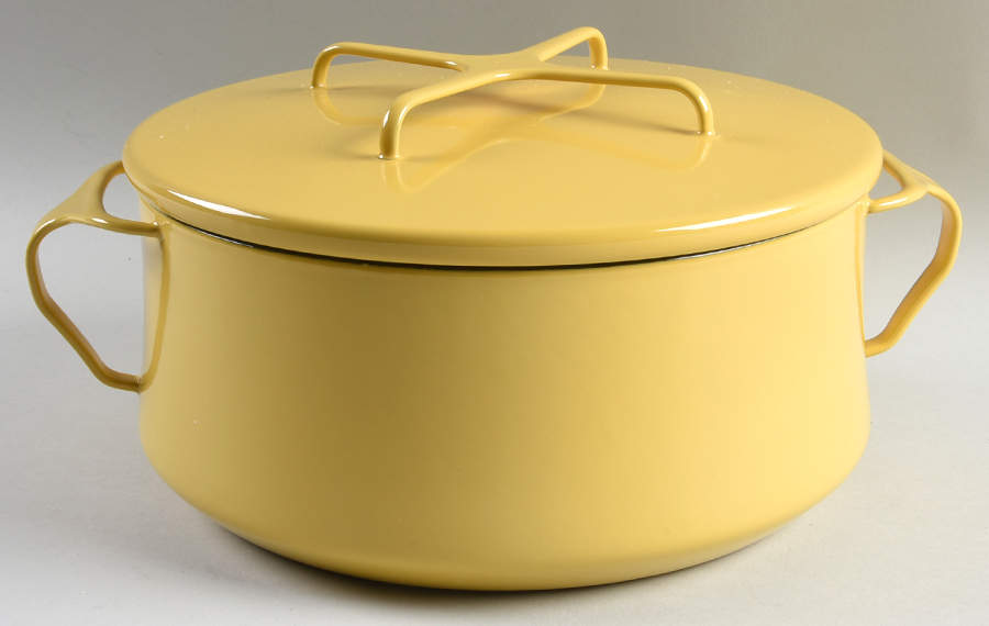 Kobenstyle Yellow 4 Quart Metal Covered Casserole by Dansk-1