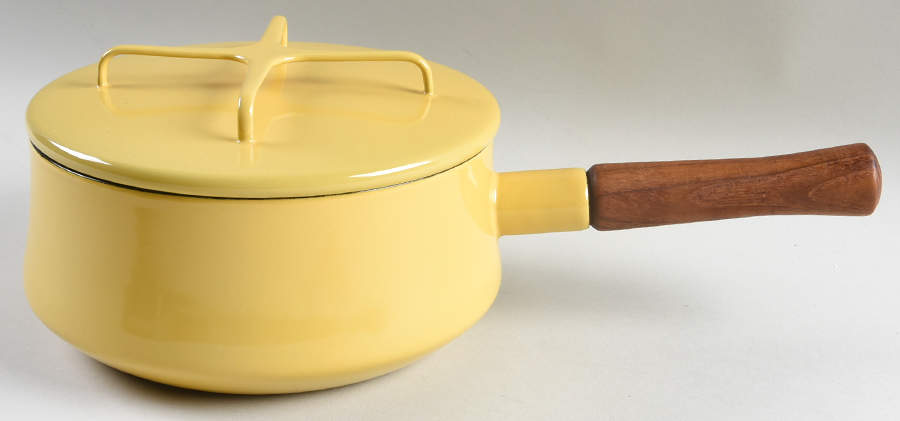 Kobenstyle Yellow 2 Quart Metal Covered Saucepan by Dansk-1