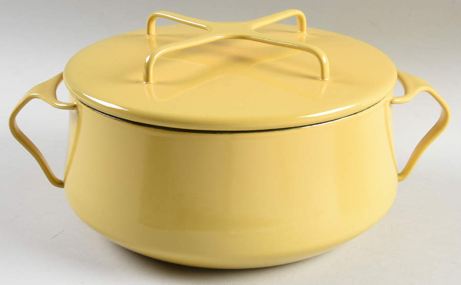 Kobenstyle Yellow 2 Quart Metal Covered Casserole by Dansk-1