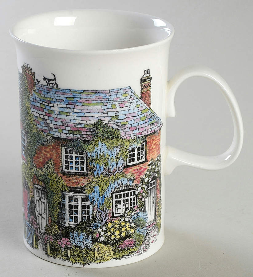 Cottages Bone Mug by Dunoon-1