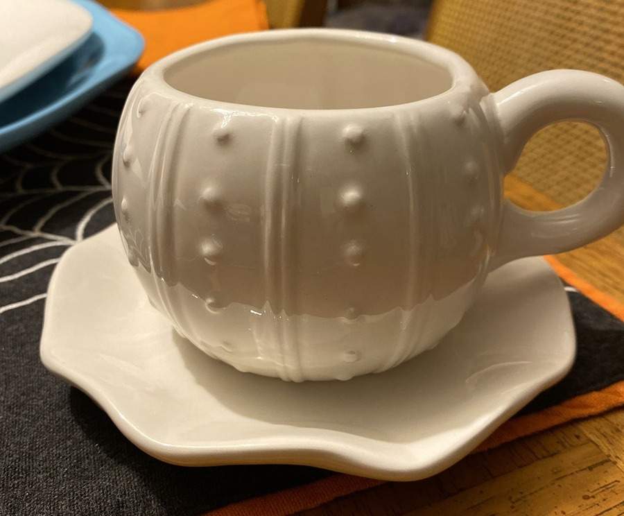 Beyond the Blue Flat Cup & Saucer Set by Demdaco-1