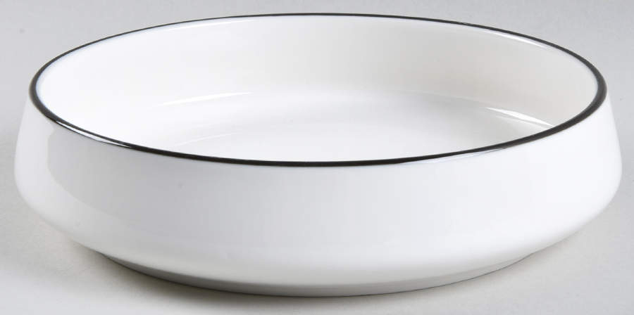 Kobenstyle II (Black Trim, White Body) Soup/Cereal Bowl by Dansk-1