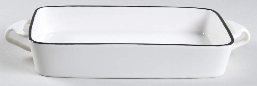Kobenstyle II (Black Trim, White Body) 8" Rectangular Baker by Dansk-1