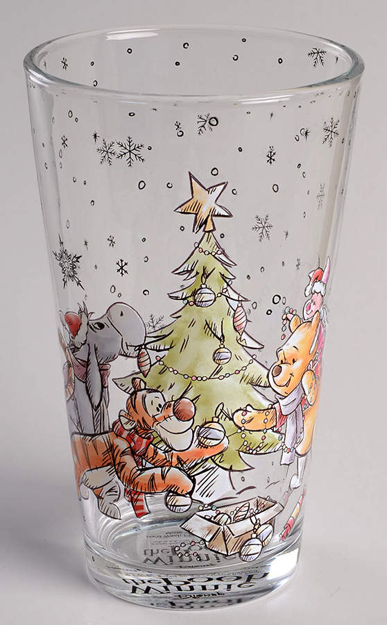Pooh Christmas Glassware Flat Tumbler by Zrike-1