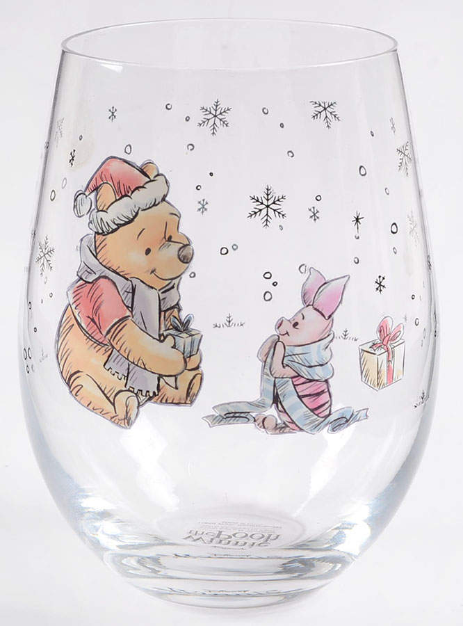 Pooh Christmas Glassware Stemless Wine by Zrike-1