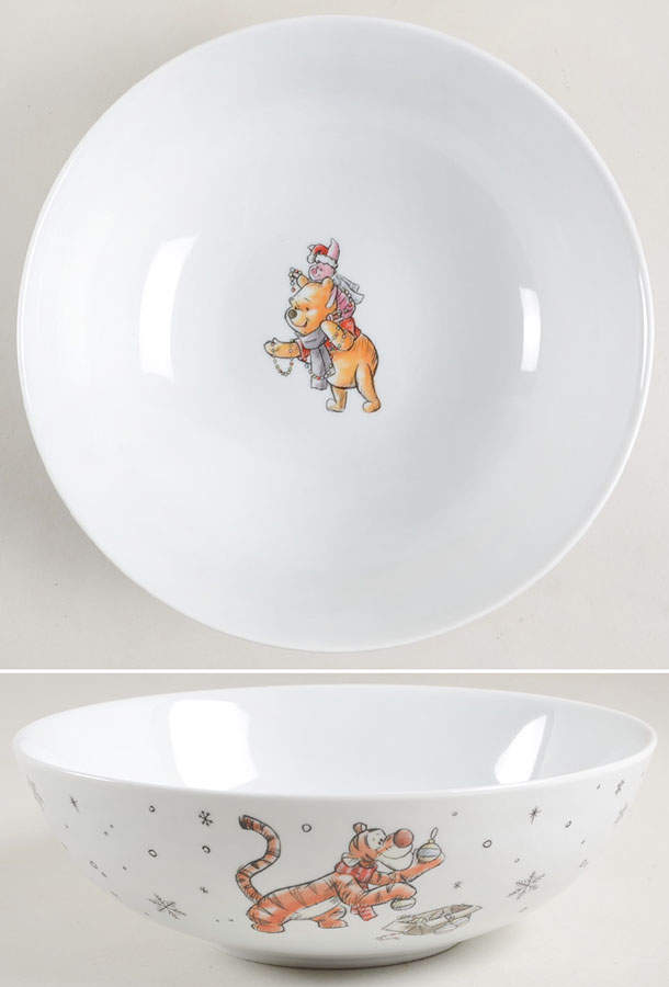 Pooh Christmas 9" Round Vegetable Bowl by Zrike-1