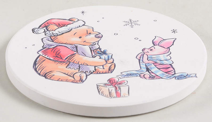Pooh Christmas Coaster by Zrike-1