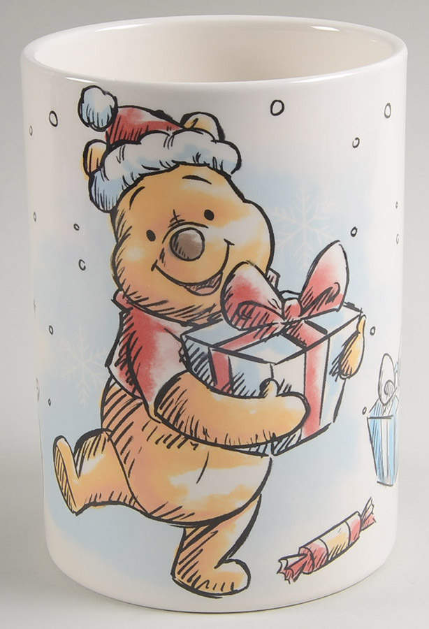 Pooh Christmas Cookie Jar No Lid by Zrike-1