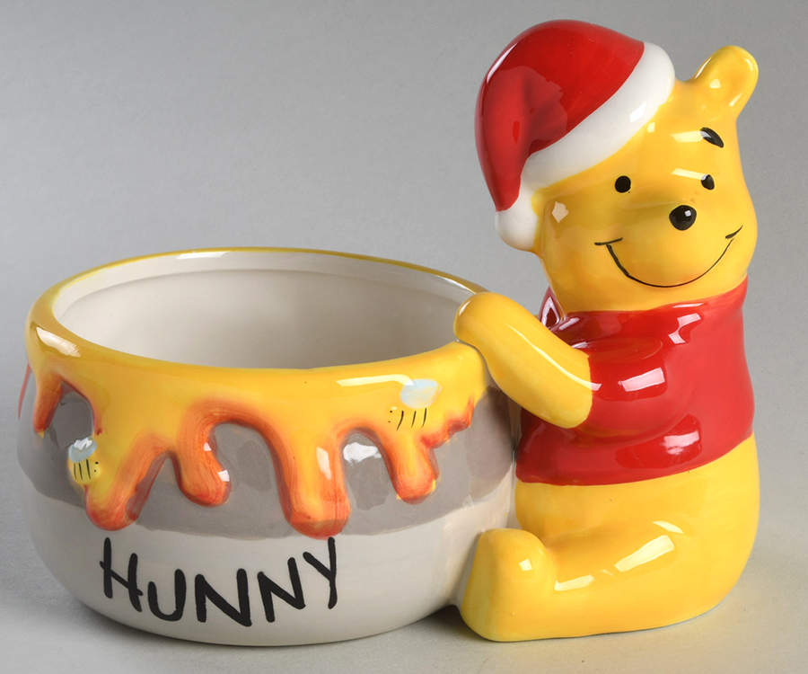 Pooh Christmas Small Figural Open Candy Dish by Zrike-1