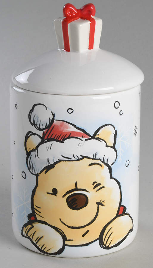 Pooh Christmas Small Storage Jar & Lid by Zrike-1