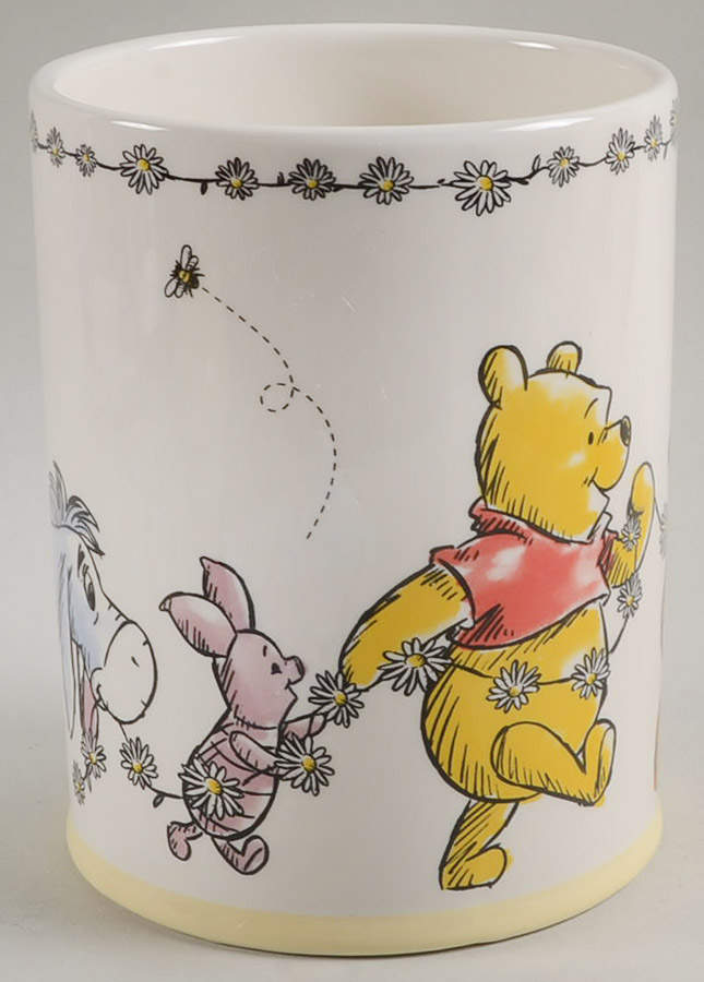 Winnie the Pooh Daisy Chain Cookie Jar No Lid by Zrike-1
