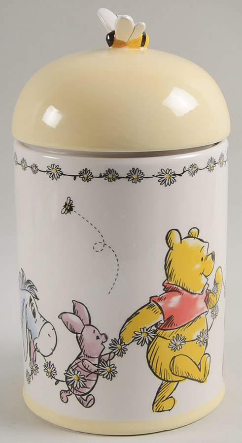 Winnie the Pooh Daisy Chain Cookie Jar & Lid by Zrike-1