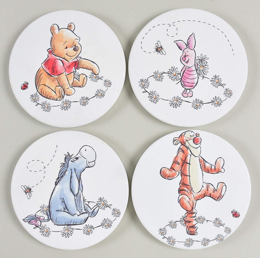 Winnie the Pooh Daisy Chain Coaster - Set of 4 Motifs 1-4 by Zrike-1