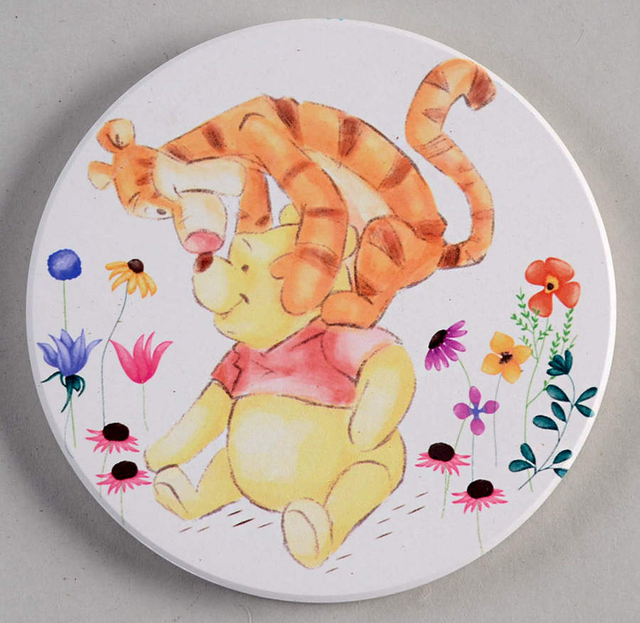 Winnie the Pooh Golden Flowers Coaster by Zrike-1